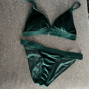 Cabana Del Sol Velvet Green Bikini